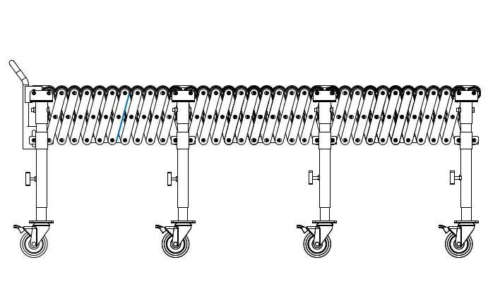 flexible roller conveyor
