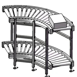 90 degree roller conveyor